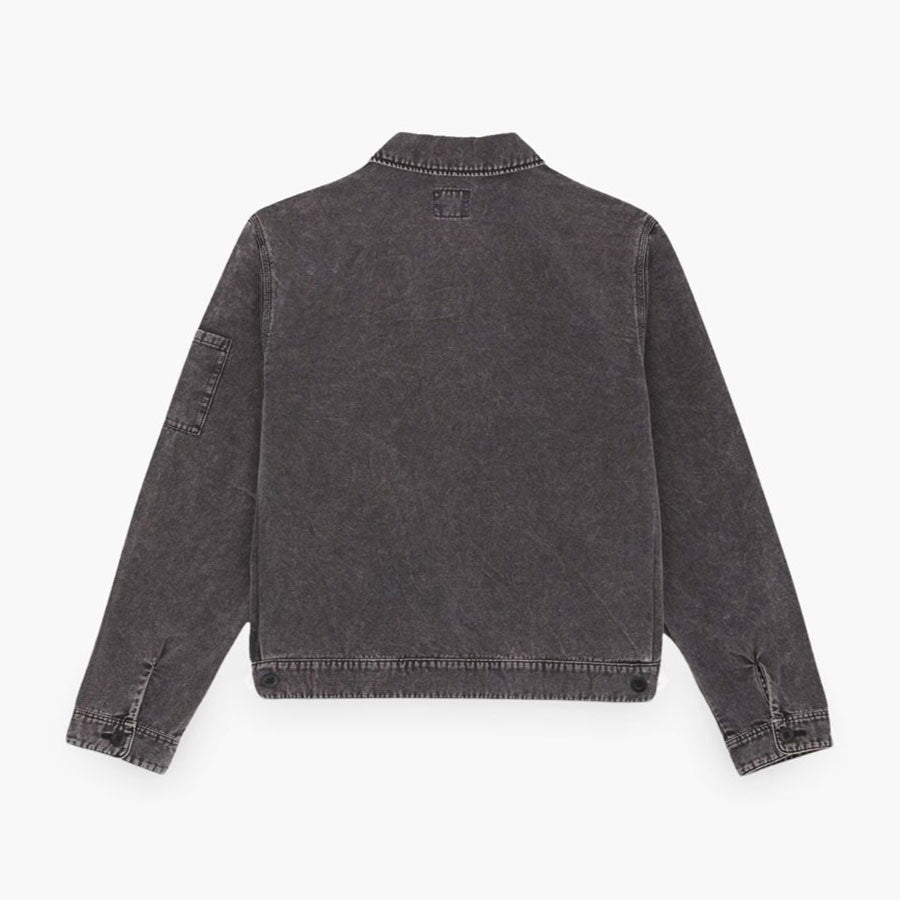 Newington Jacket Dble Dye/acid Wash Black