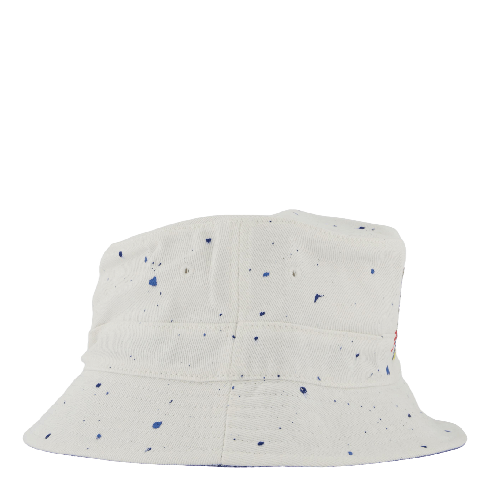 Polo Bear Paint-Splatter Bucket Hat White