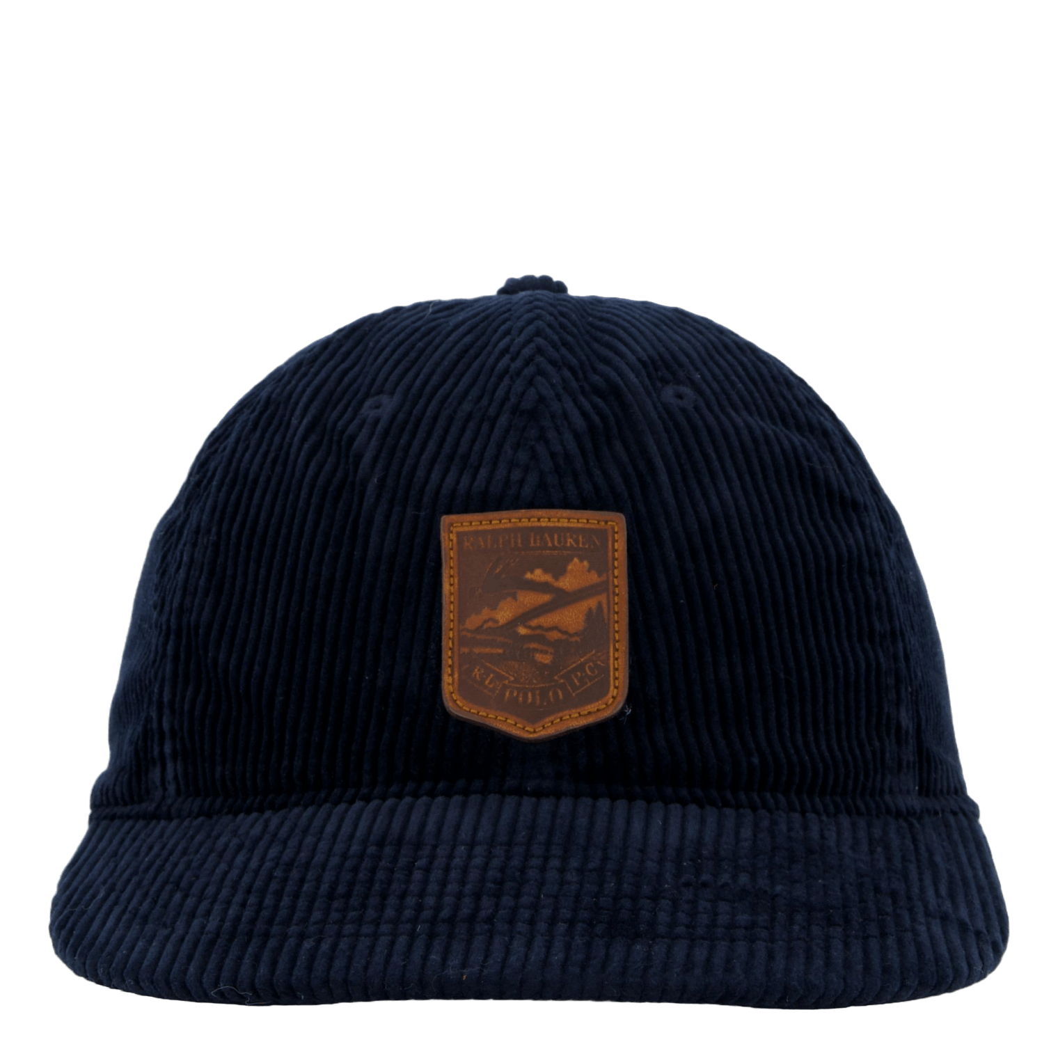 Logo-Patch Corduroy Ball Cap Aviator Navy