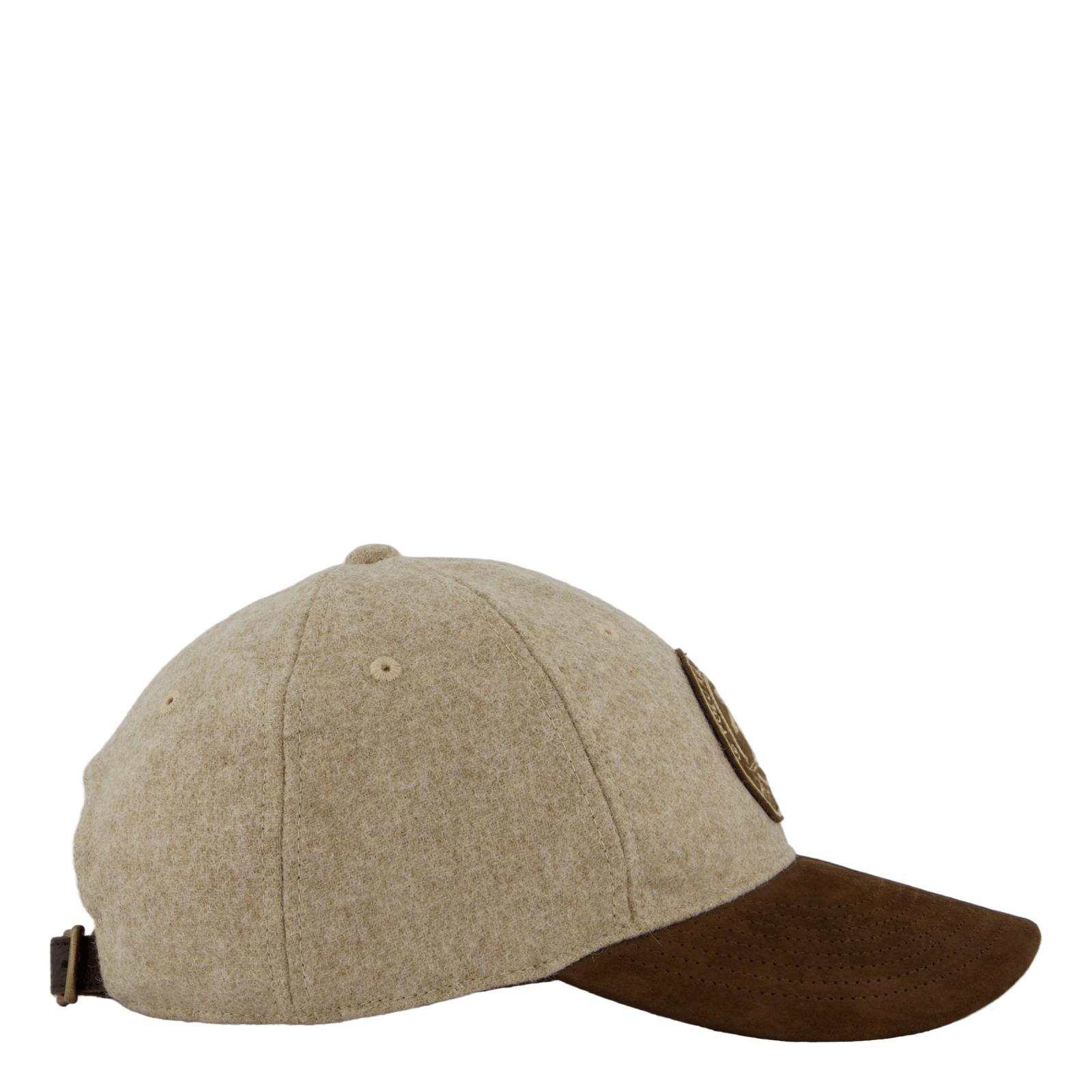 Suede-Bill Wool Twill Ball Cap Oatmeal