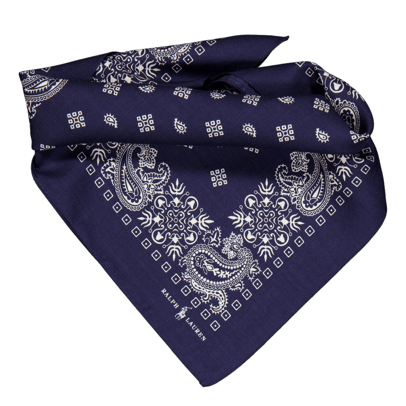 Wool-Silk Bandanna Navy