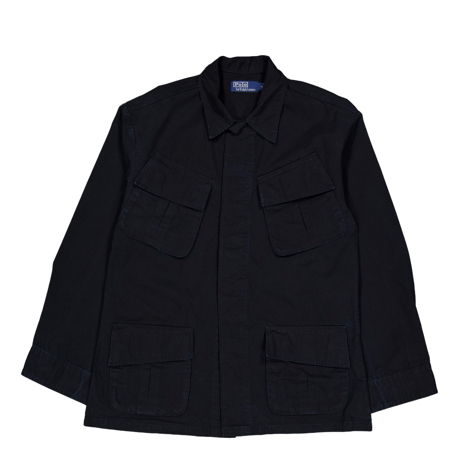 Classic Fit Ripstop Utility Shirt Polo Black