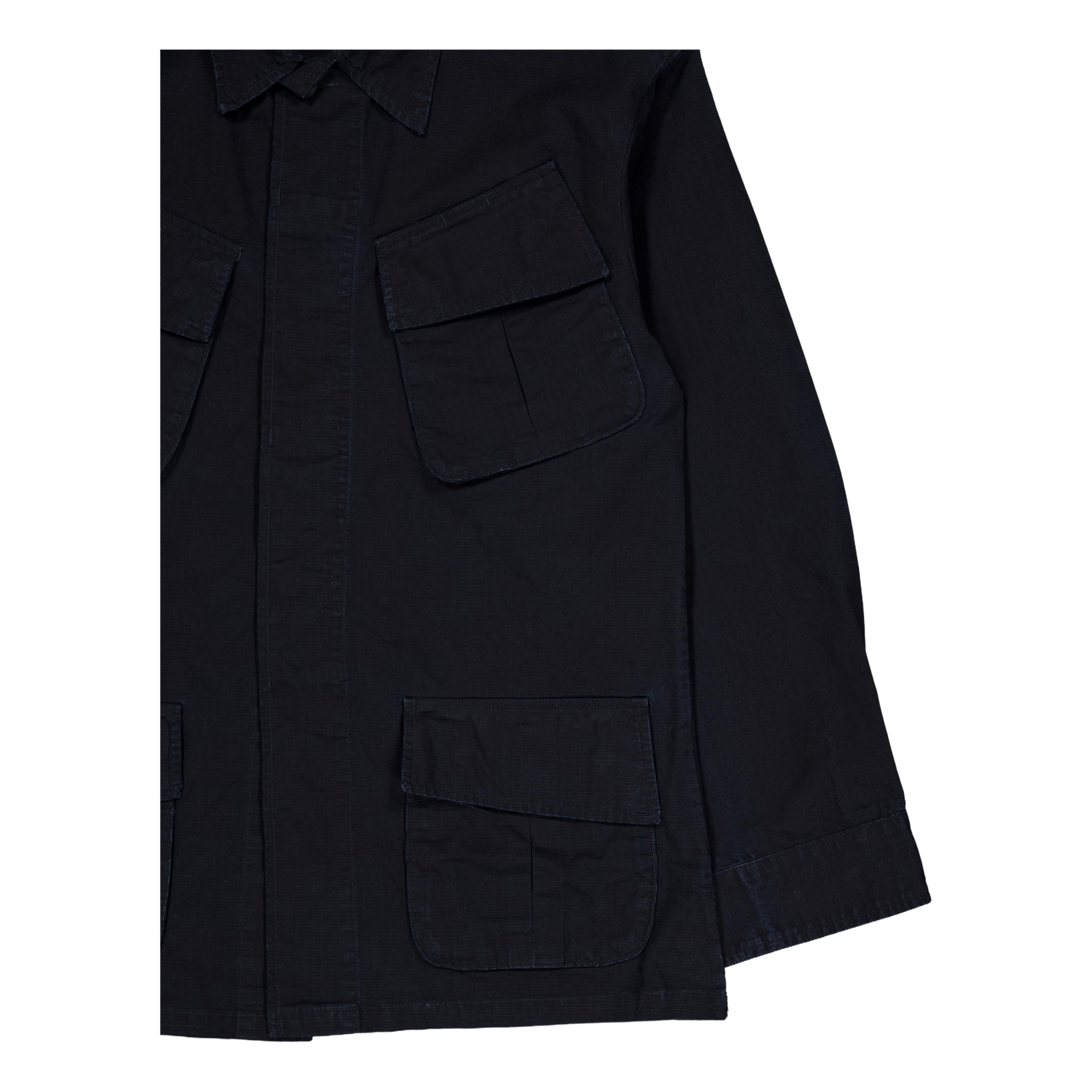 Classic Fit Ripstop Utility Shirt Polo Black