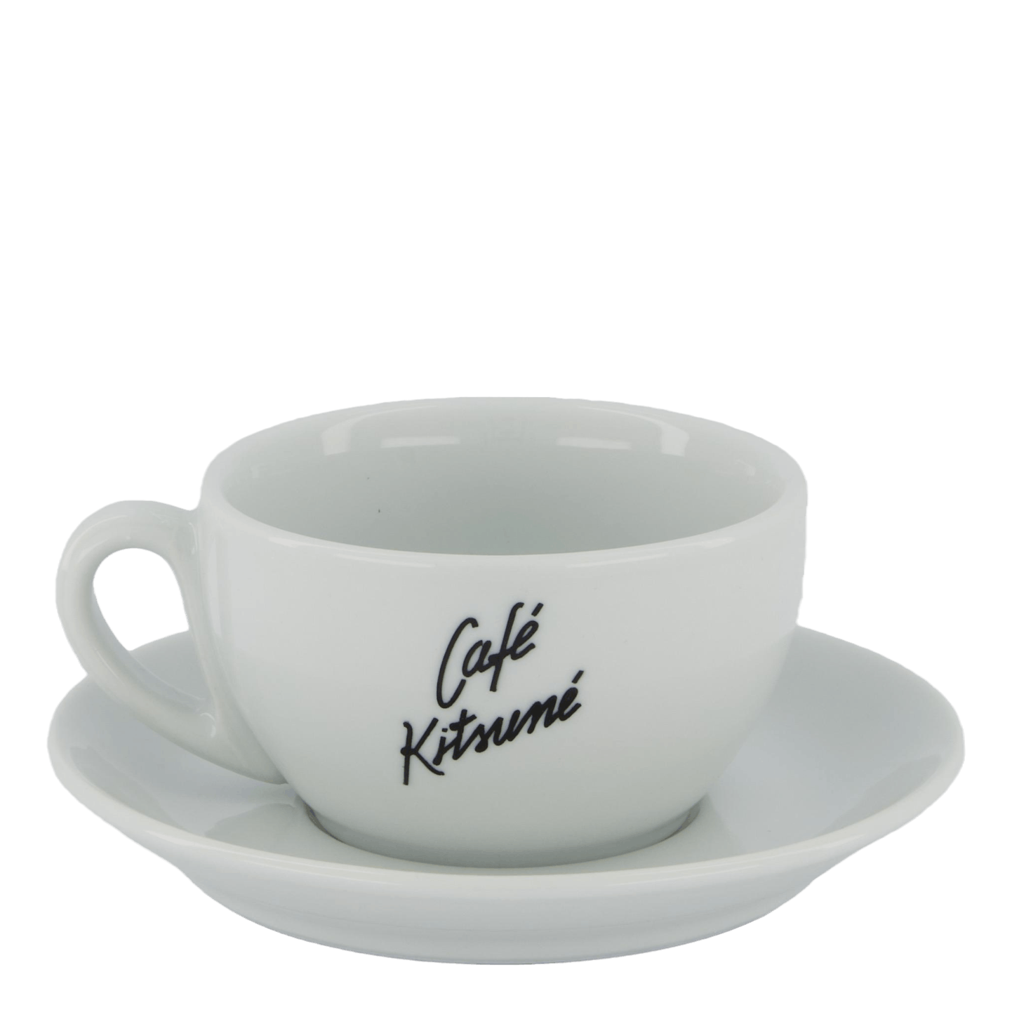 Cup & Saucer Ceramic Size L White