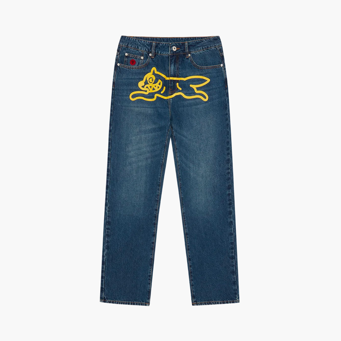 Running Dog Denim Pants Dark Blue Wash