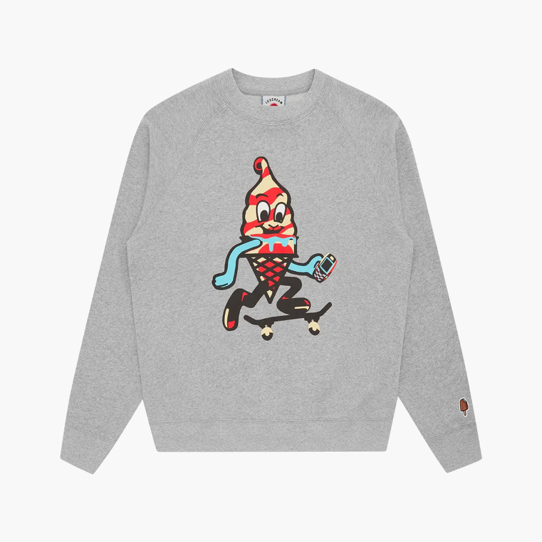 Skate Cone Crewneck Heather Grey