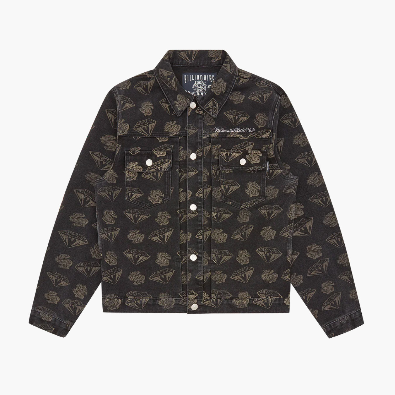 Diamonds & Dollars Denim Jacke Black