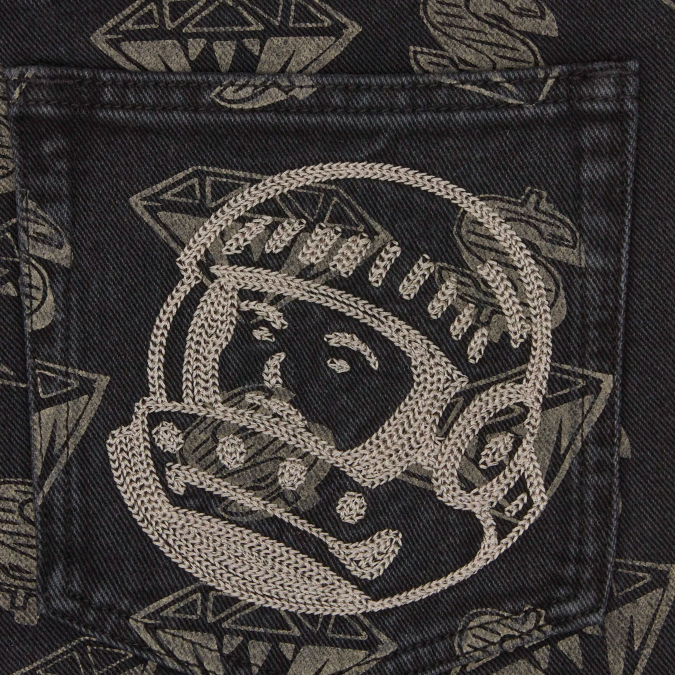 Diamonds & Dollars Denim Pants Black