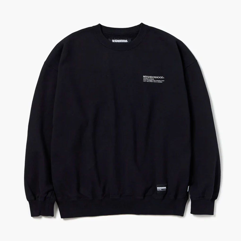 Plain Sweat Shirt Ls Black