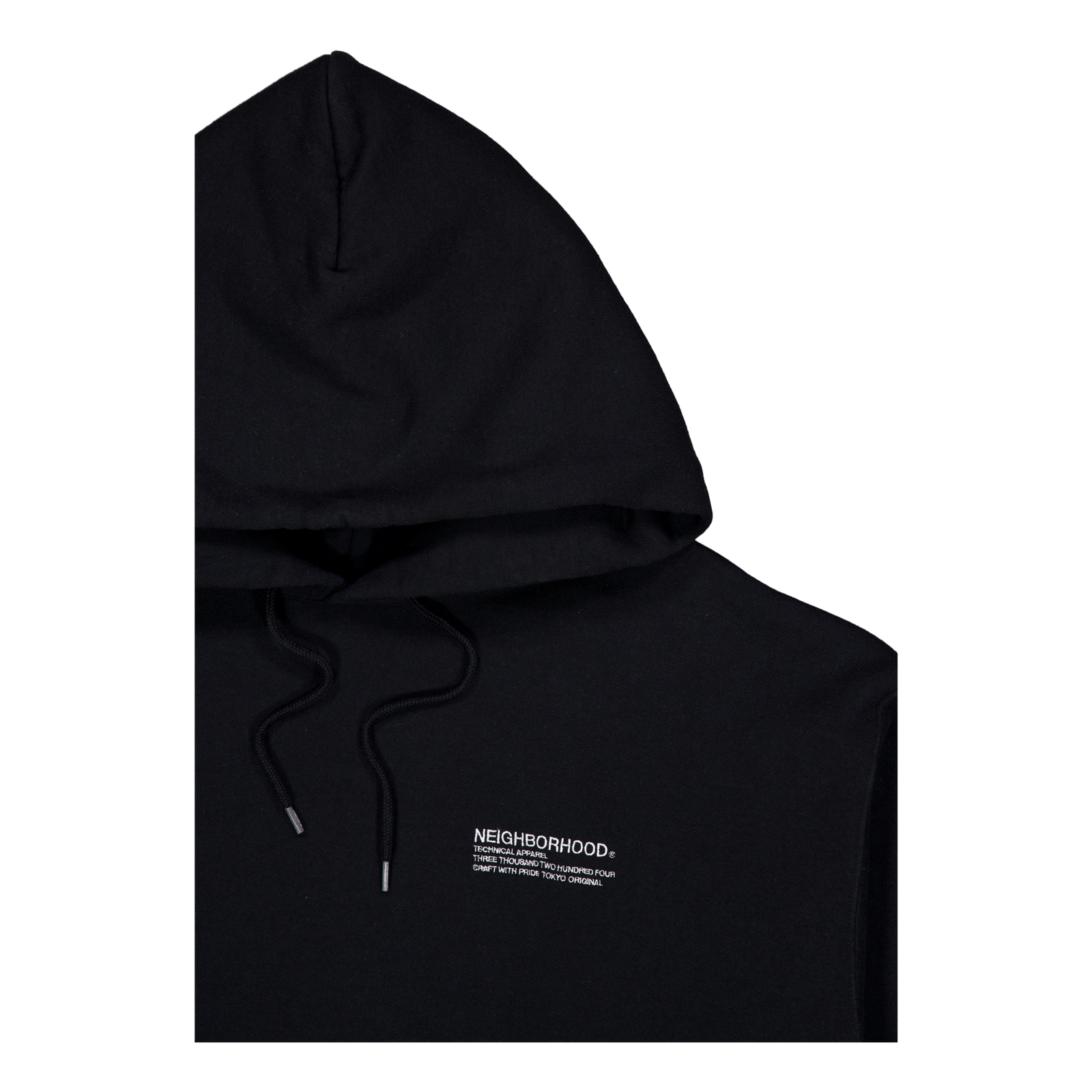 Plain Sweat Parka Ls Black