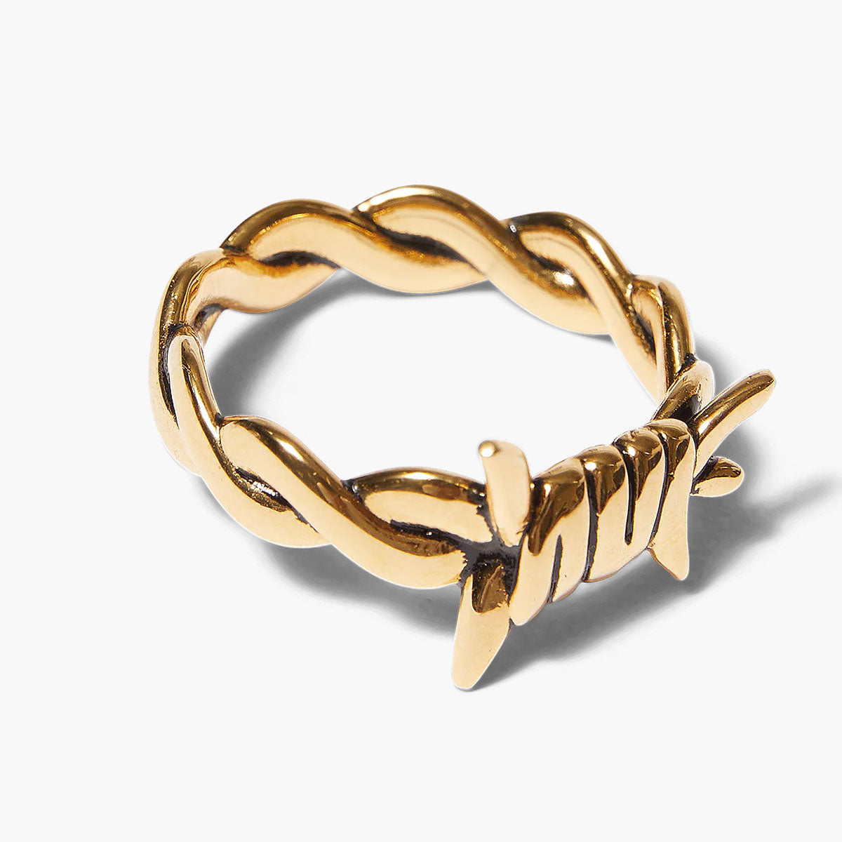 Barbed Wire Ring Gold