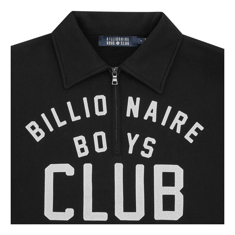 Collared Half Zip Sweater Black