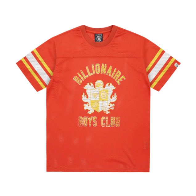 Crest Logo Mesh Football Shirt Orange