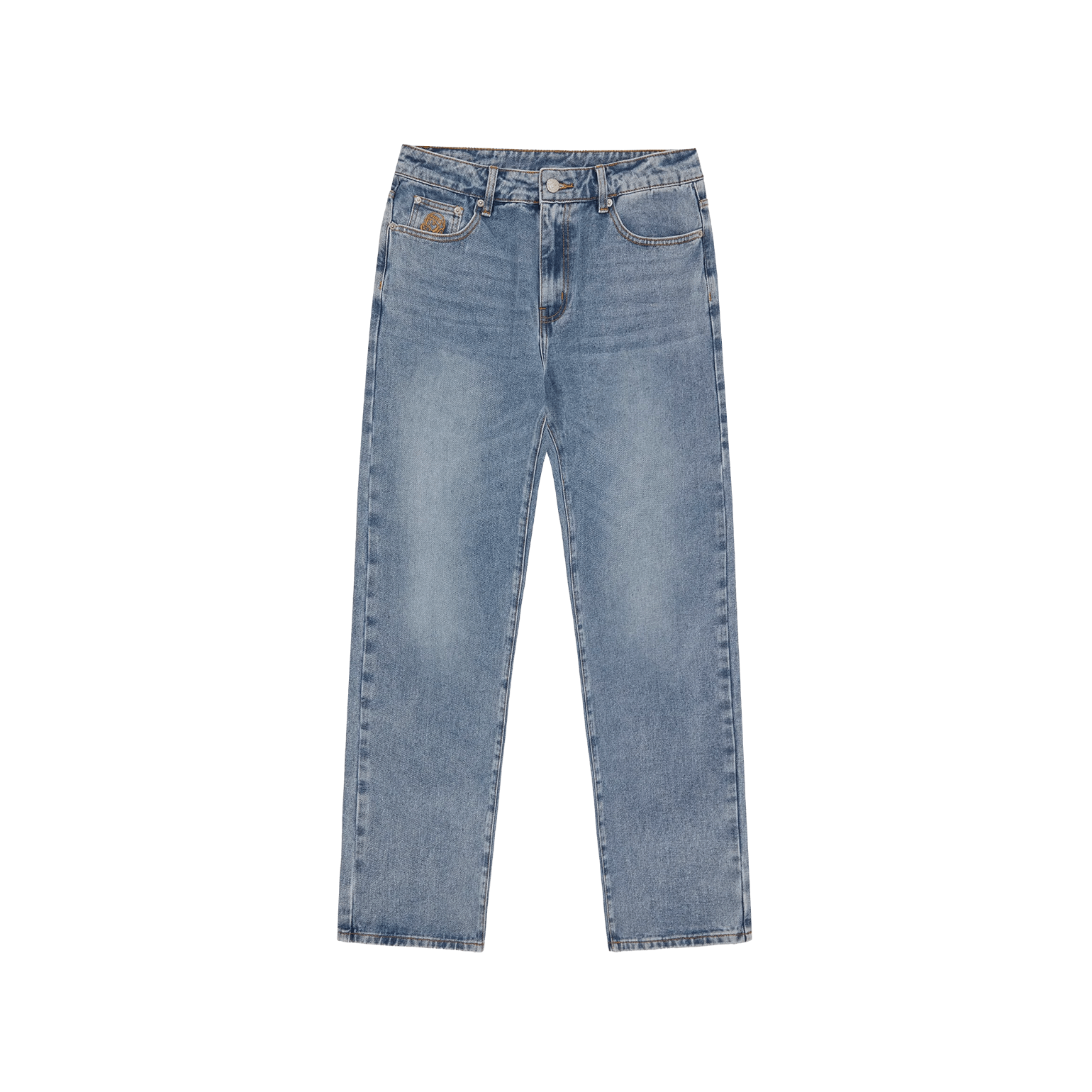 Diamond & Dollar Embroidered D Stonewash Blue