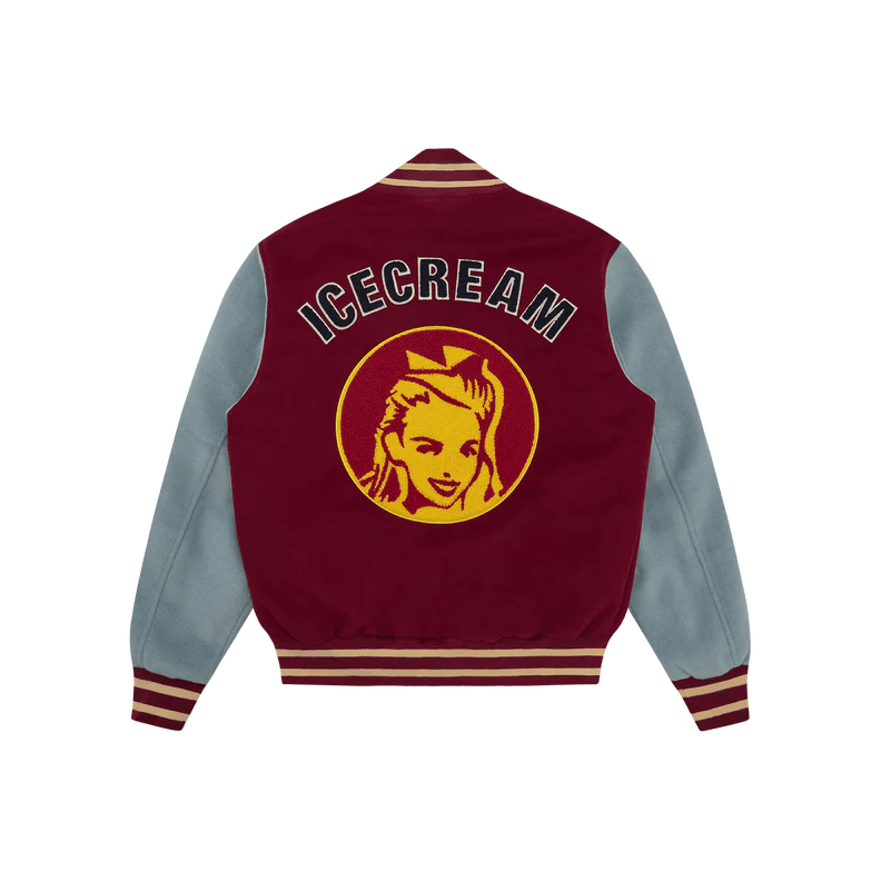 Diner Team Varsity Jacket Burgundy
