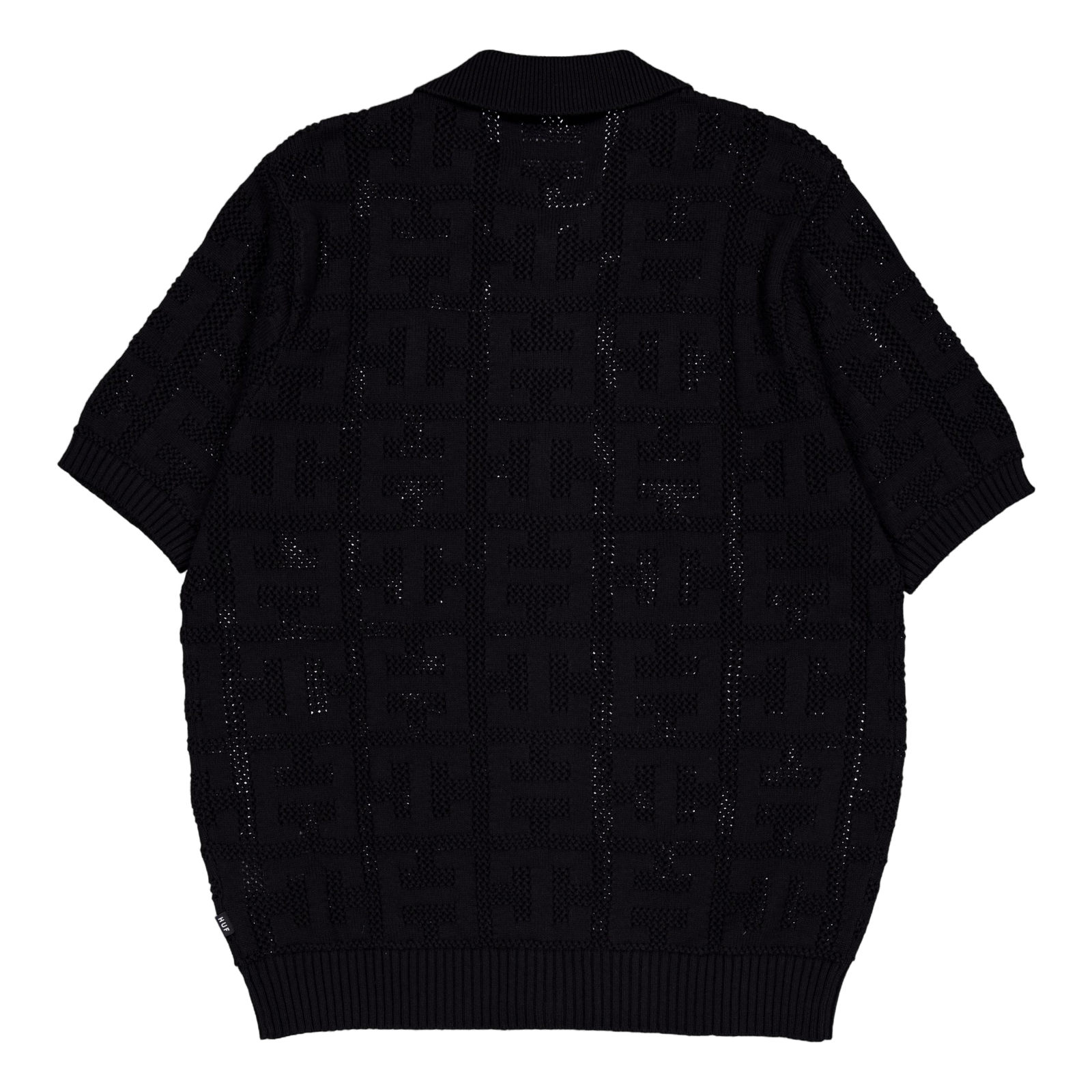 Monogram Jacquard Zip Sweater Black