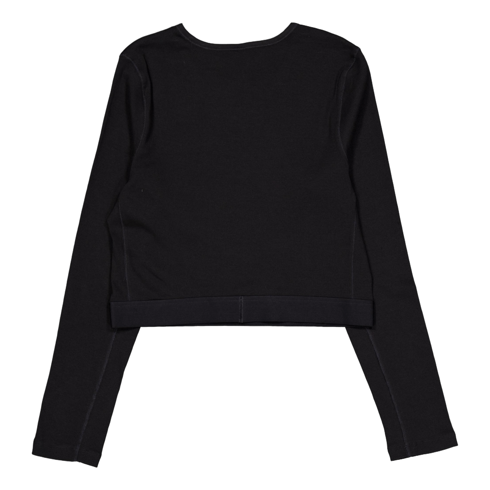 L/s Crop Crew Black