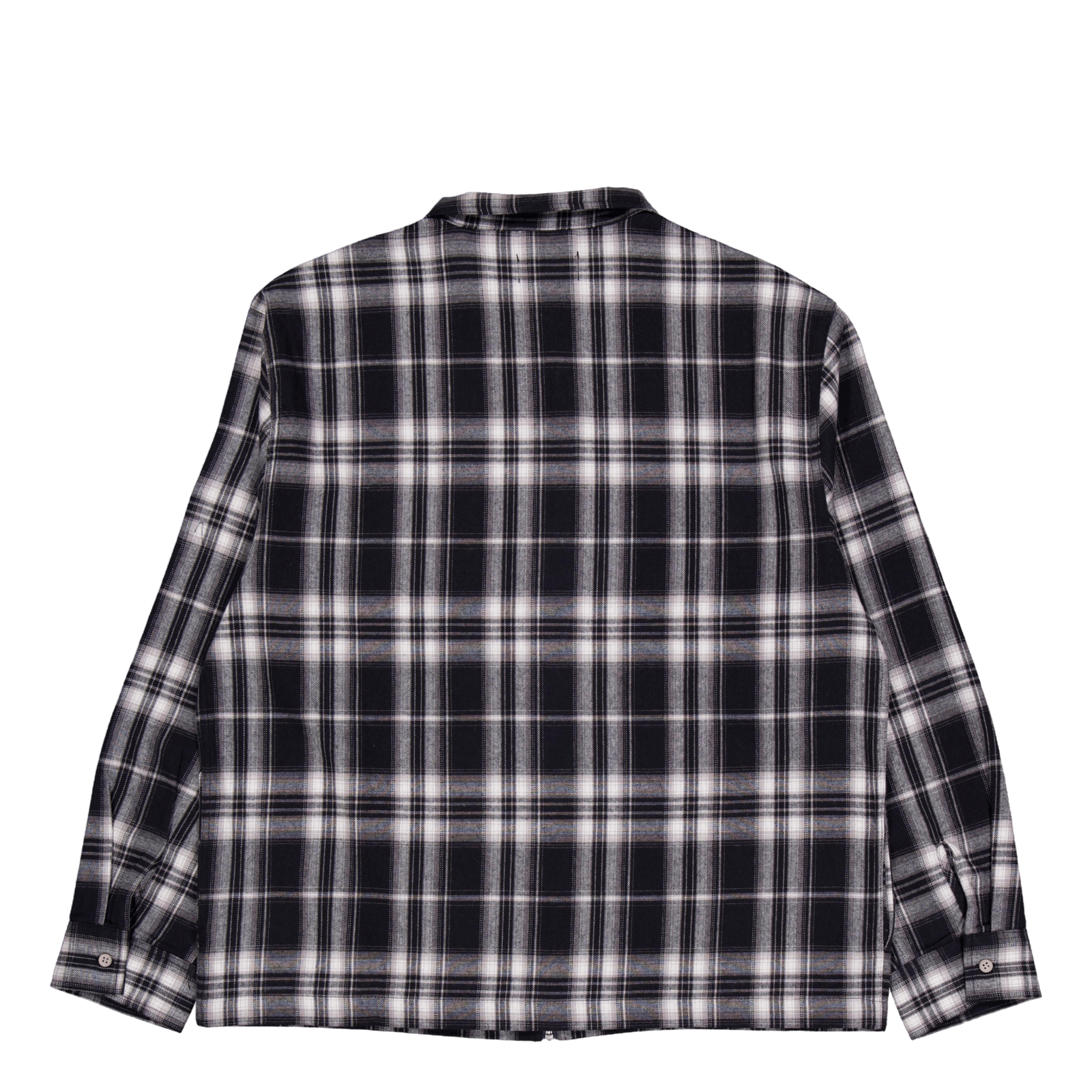 Zip Shirt Black Plaid