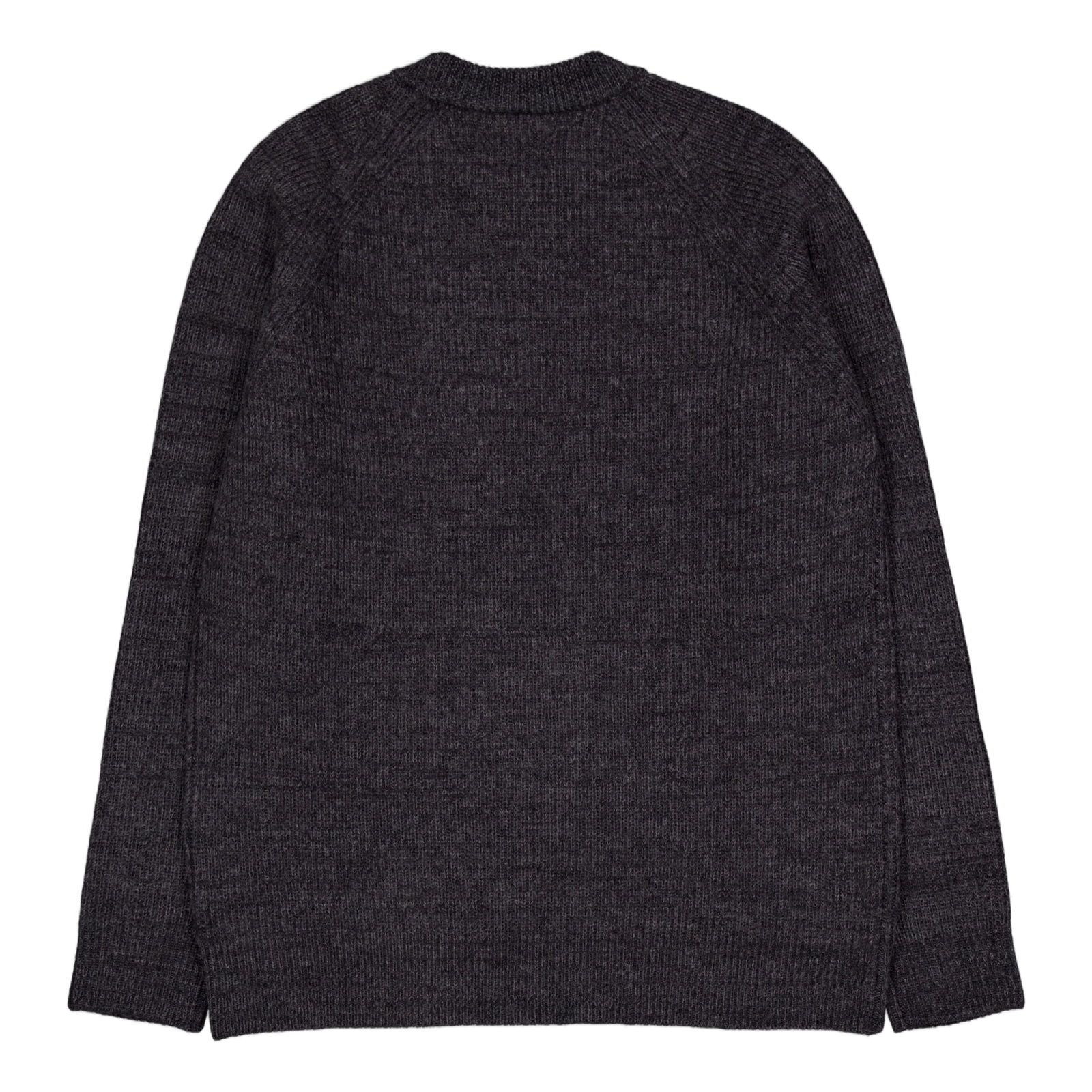 Roald Wool Cotton Rib Sweater 1600 Dark Grey Melange