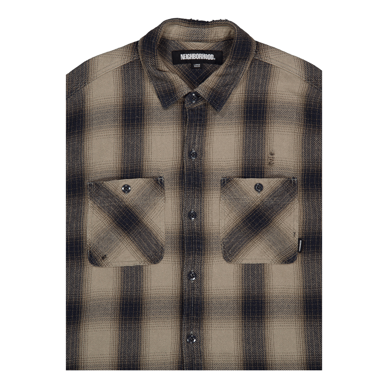 Savage Block Hombre Check Shir Greige