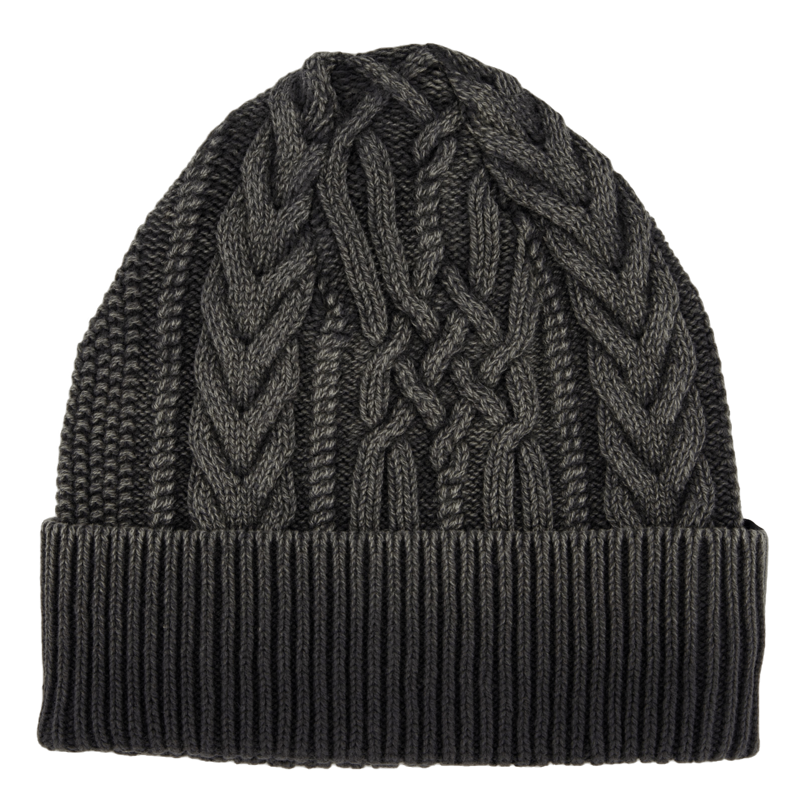 Washed Cable Beanie Black