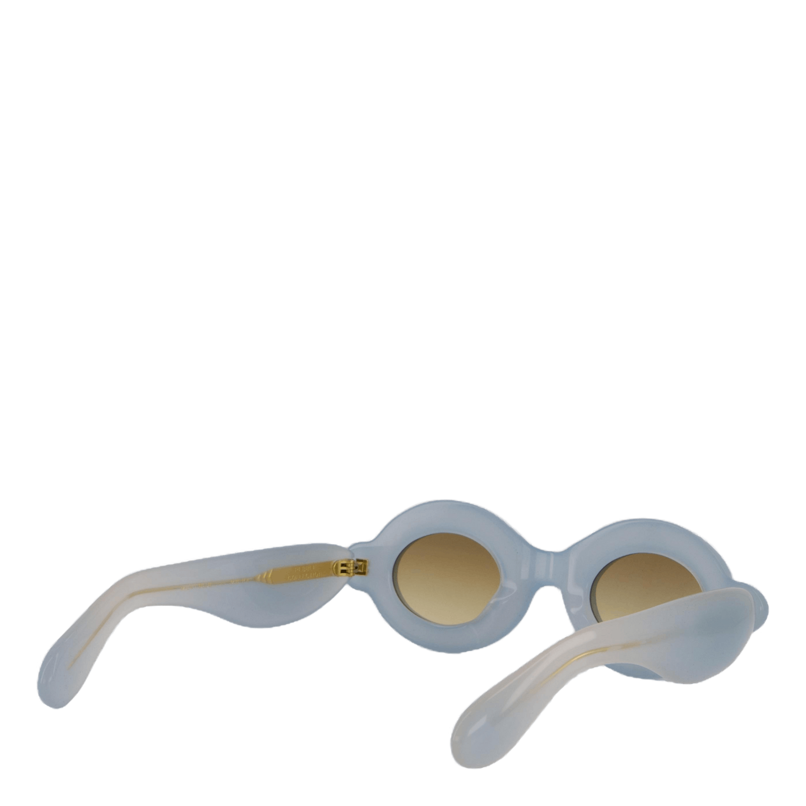 Pebble Round Milky Blue