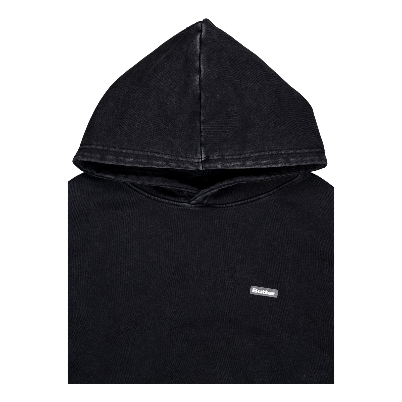 Basic Pullover Hood Washed Black