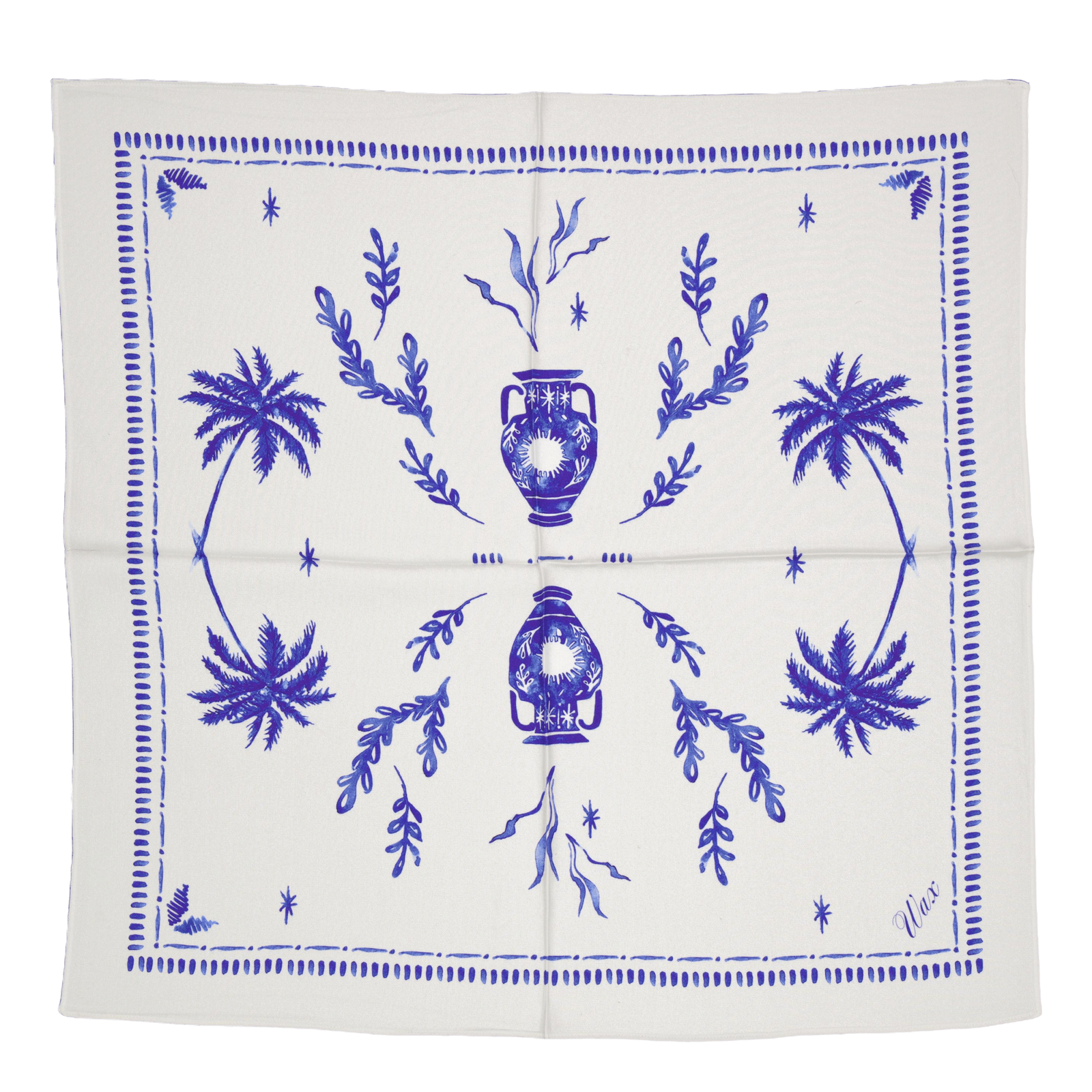 Neck Scarf White / Blue