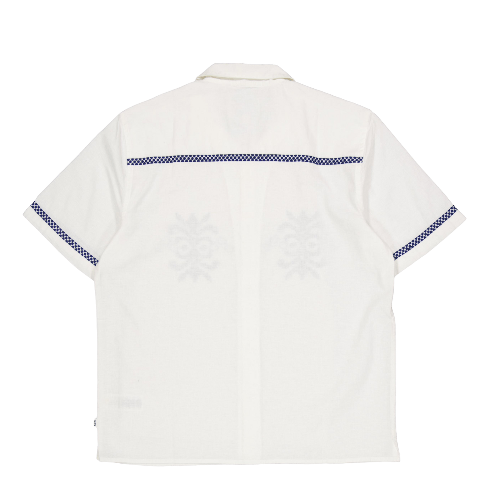 Didcot Ss Shirt Ecru / Blue