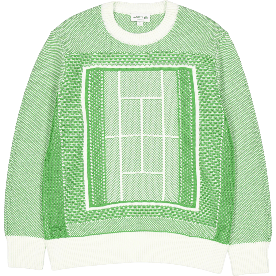 Tennis Court Graphic Jacquard Billiard Green/flour