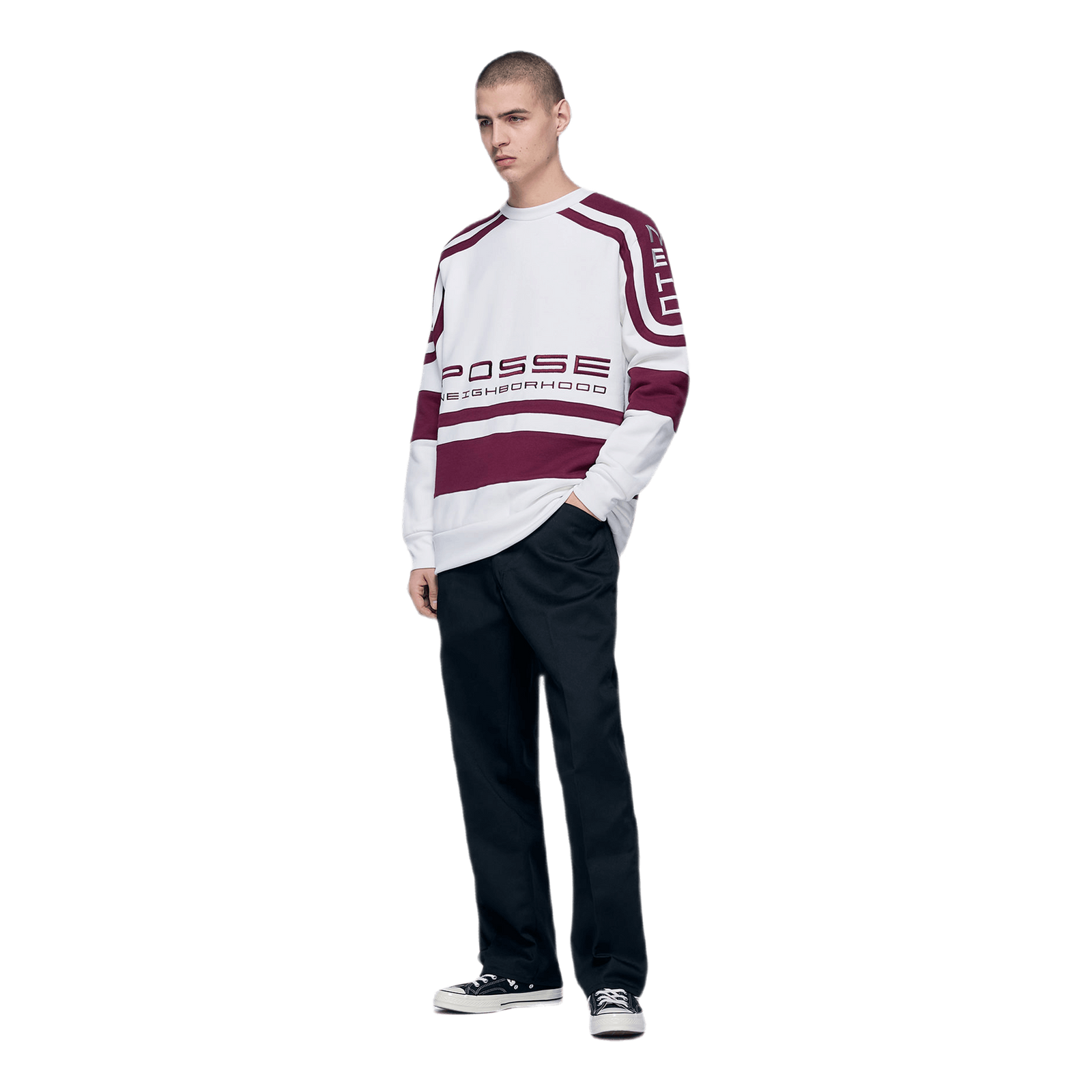 Jersey / Ce-crew . Ls White