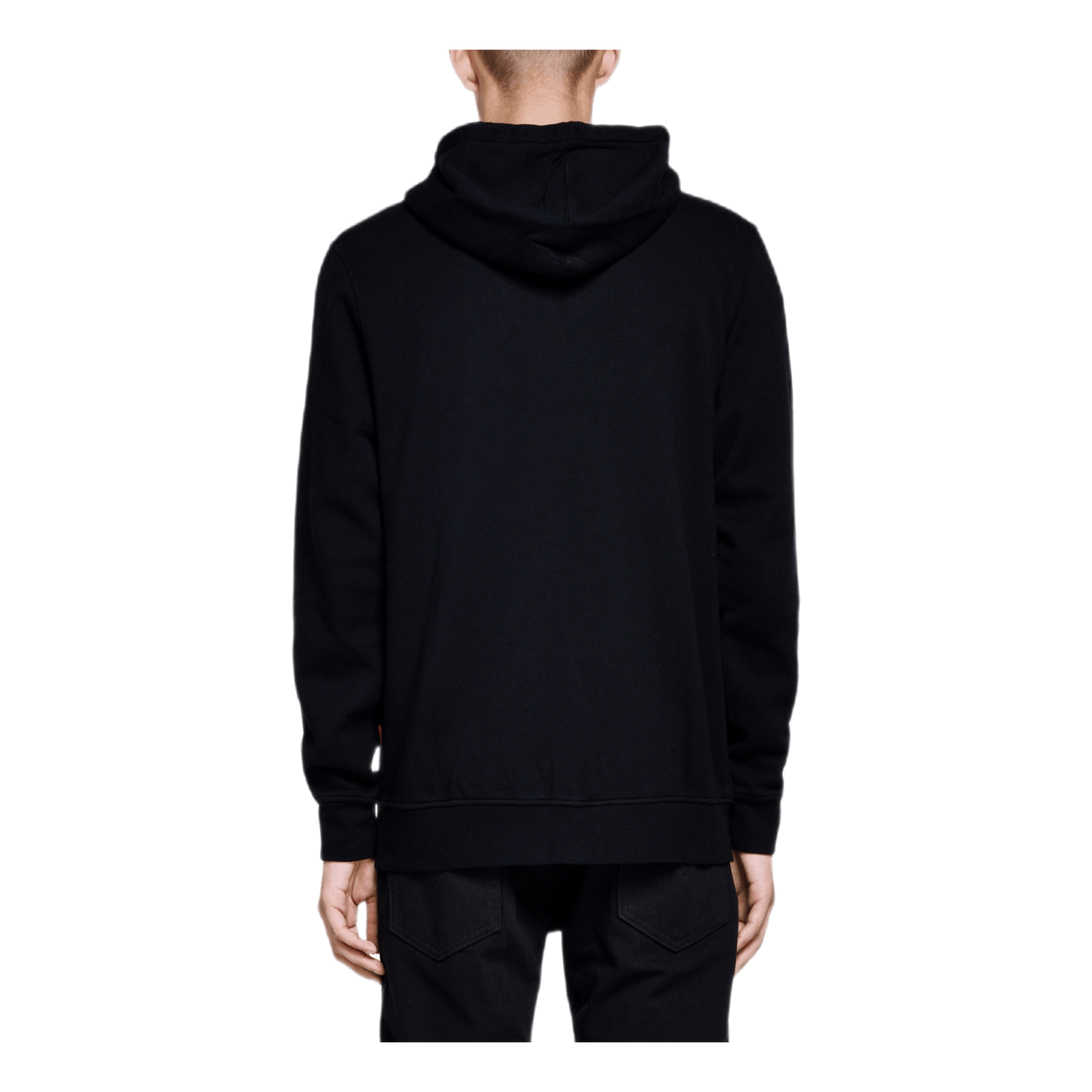 Felt Logo Zip Hoodie Black