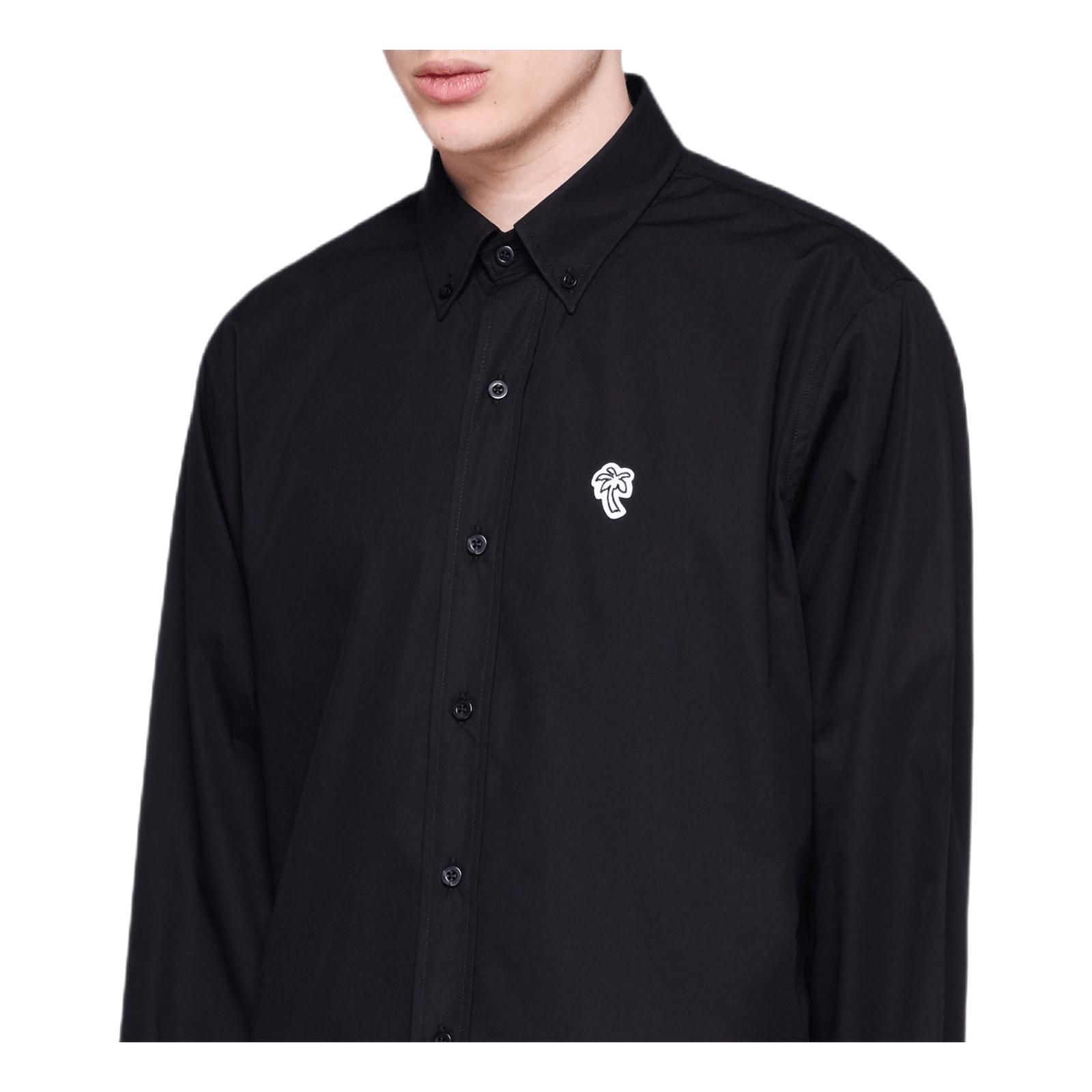 Poplin Palm Shirt Black