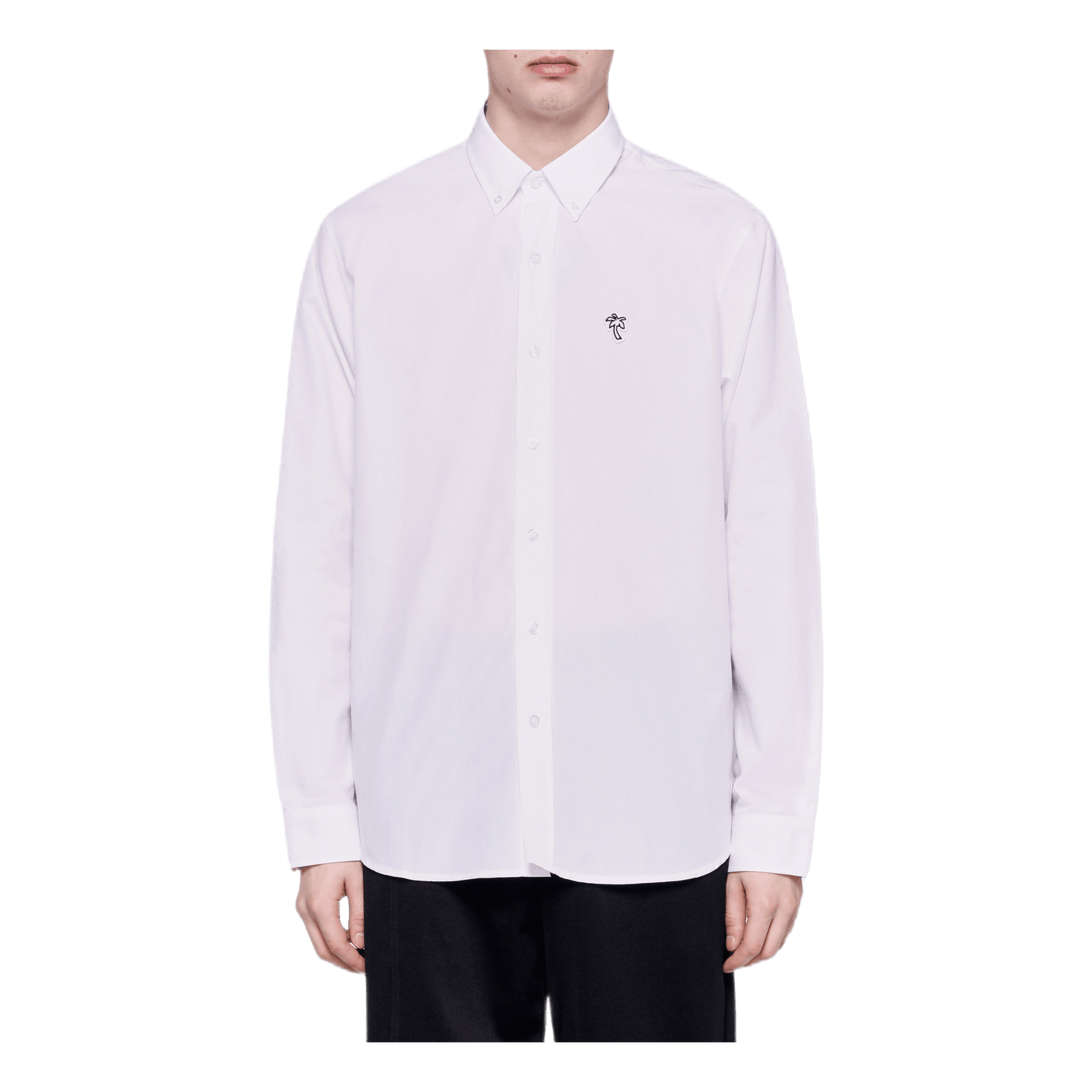 Poplin Palm Shirt White