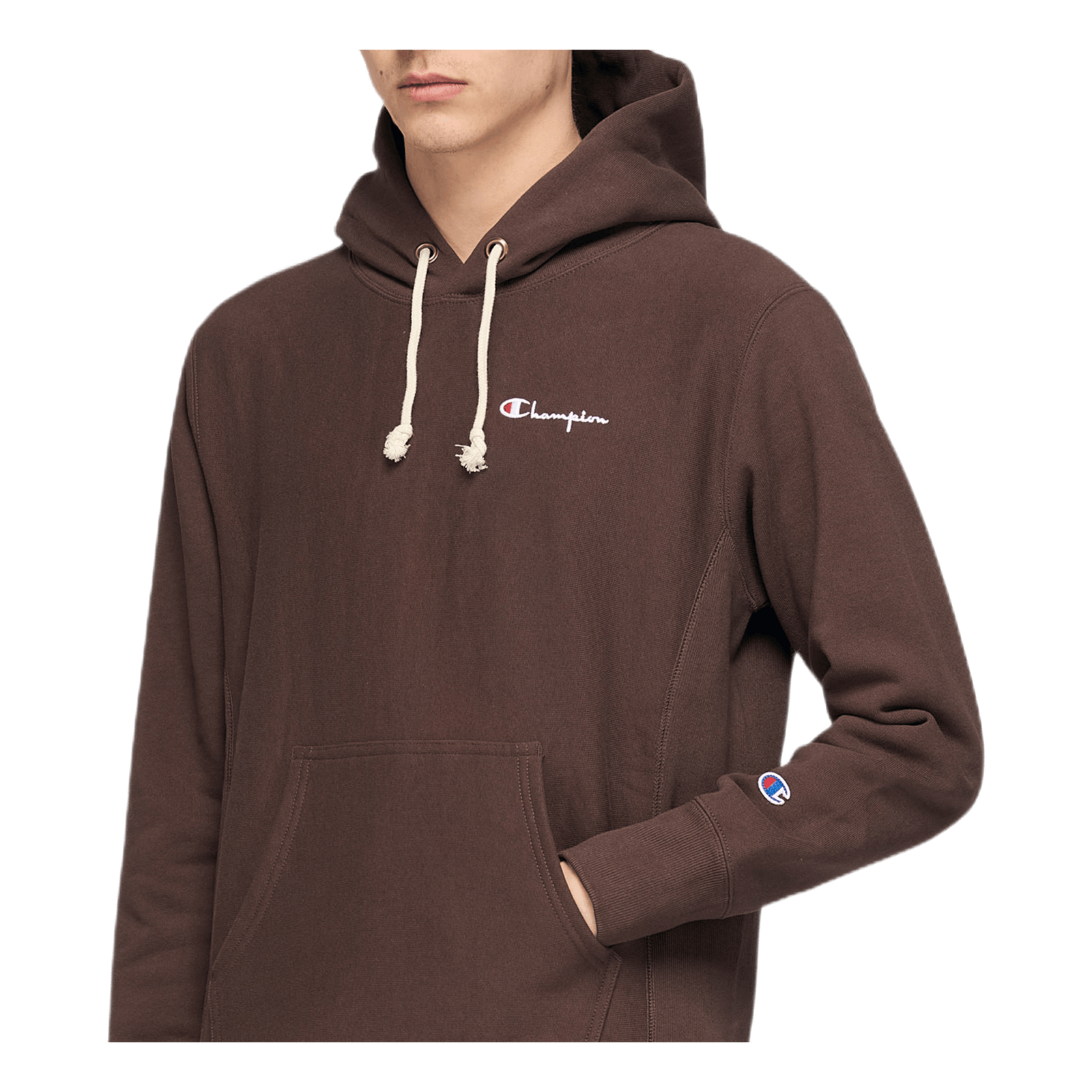 Small Script Hoodie Brown
