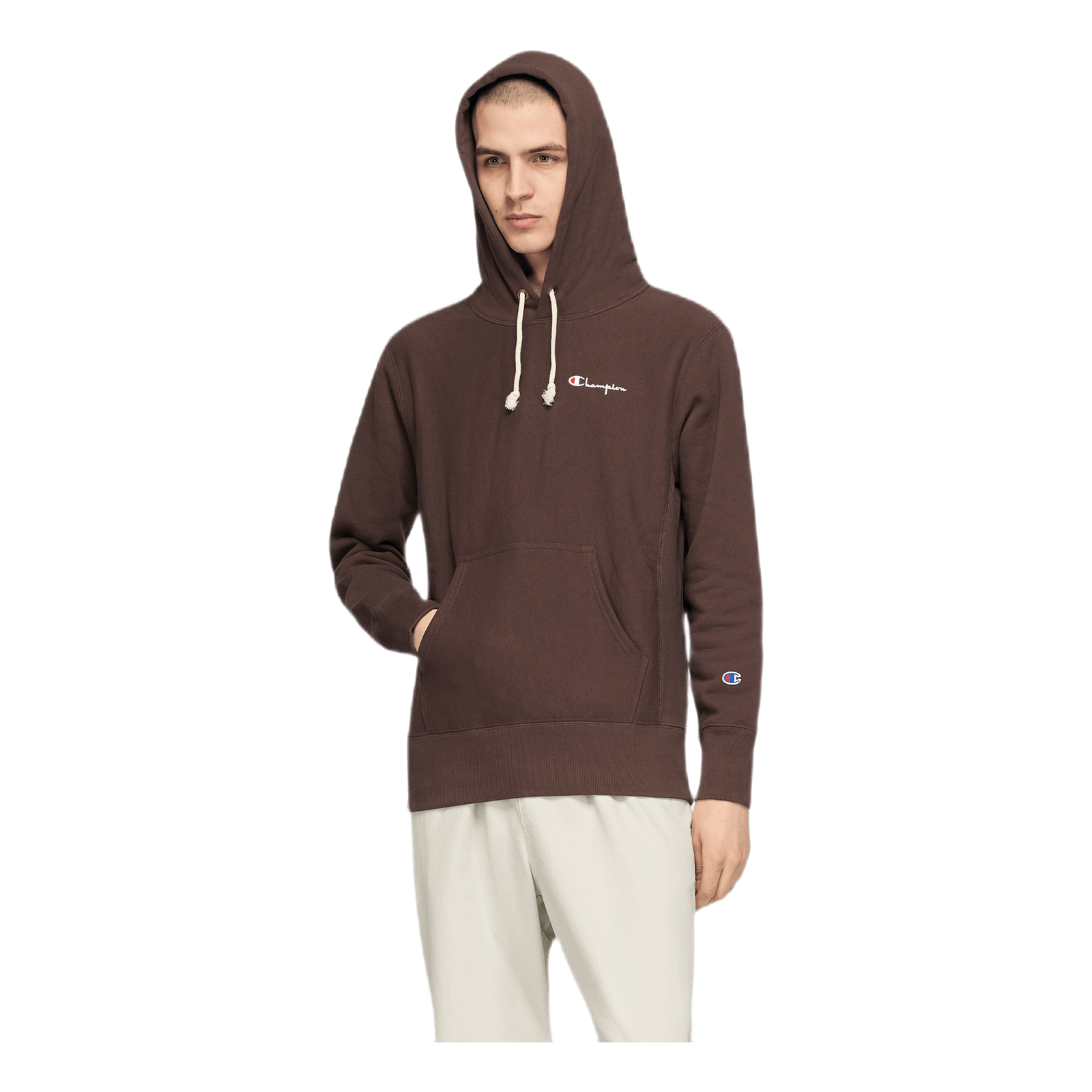 Small Script Hoodie Brown