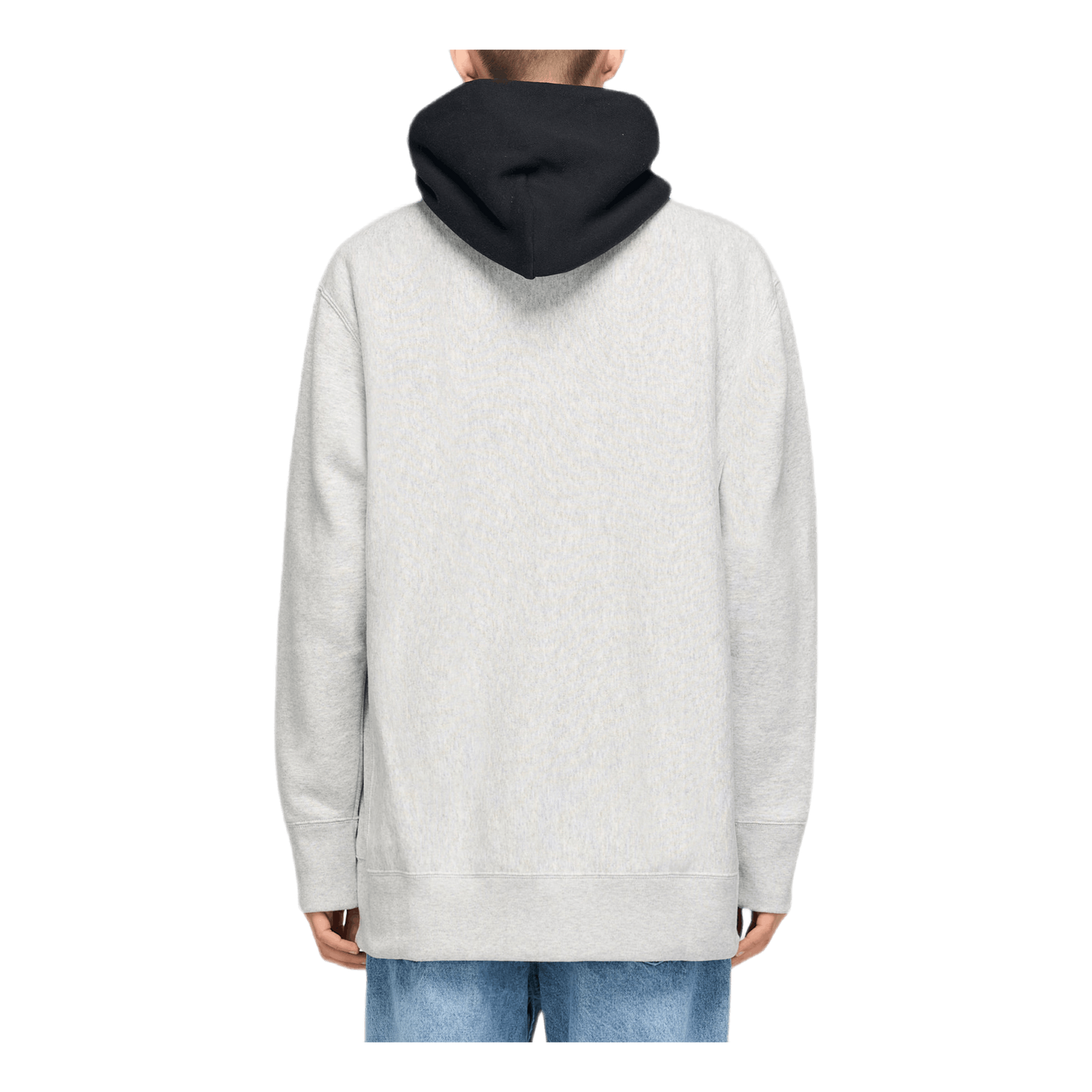 Color Block Hooded Sweatshirt Gray