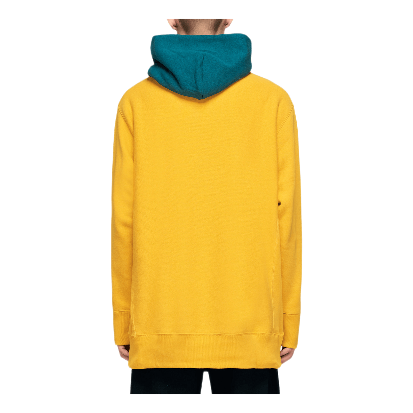 Color Block Hooded Sweatshirt Yellow