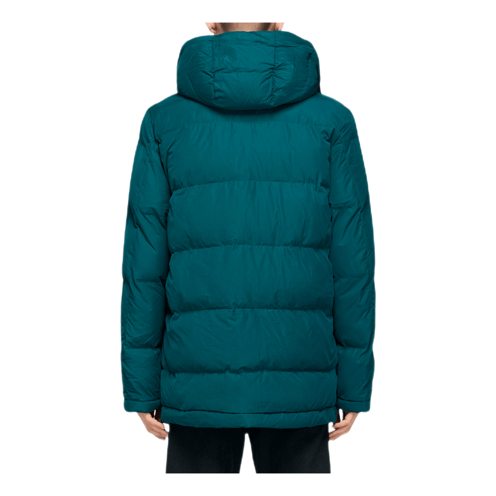 Long Hooded Puff Jacket Green