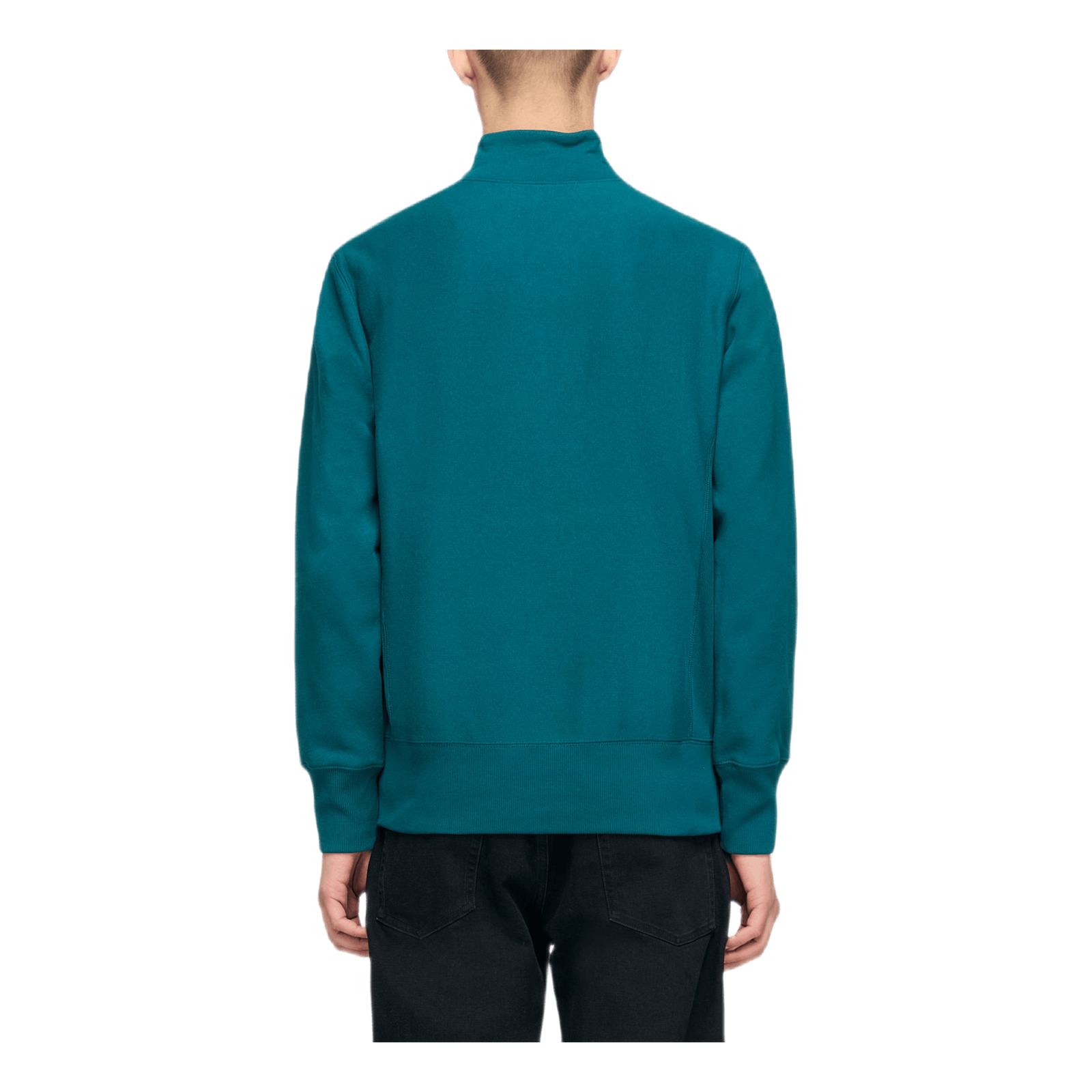Small Script Half Zip Sweatshi Green