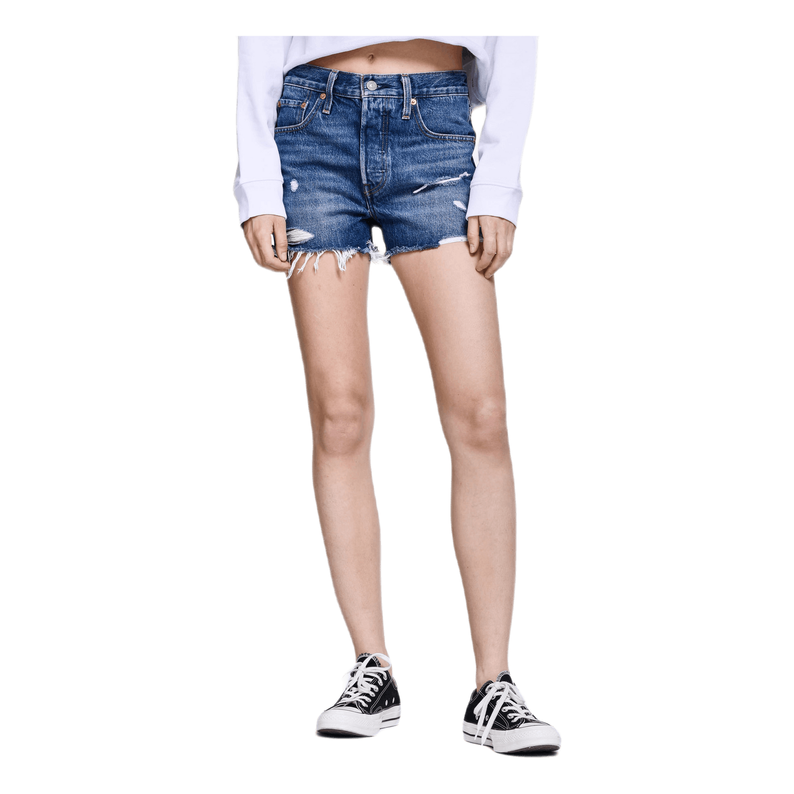 501 High Rise Shorts Blue
