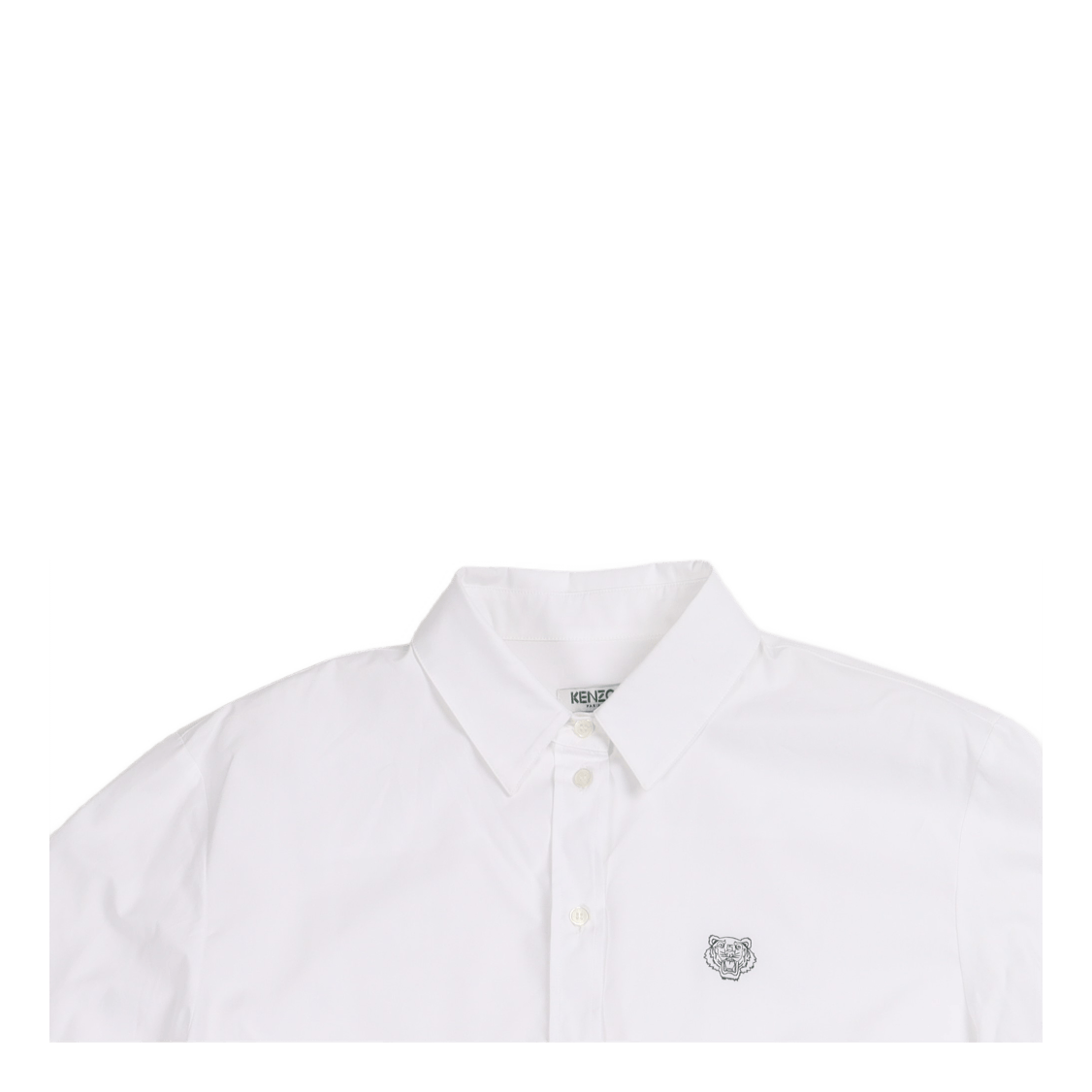 Mini Tiger Shirt Dress White