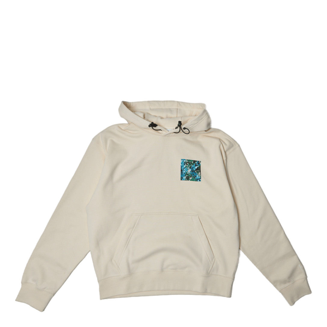 Oversized Brushed Camo Hooded White