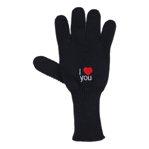 I Love You Gloves Navy Red