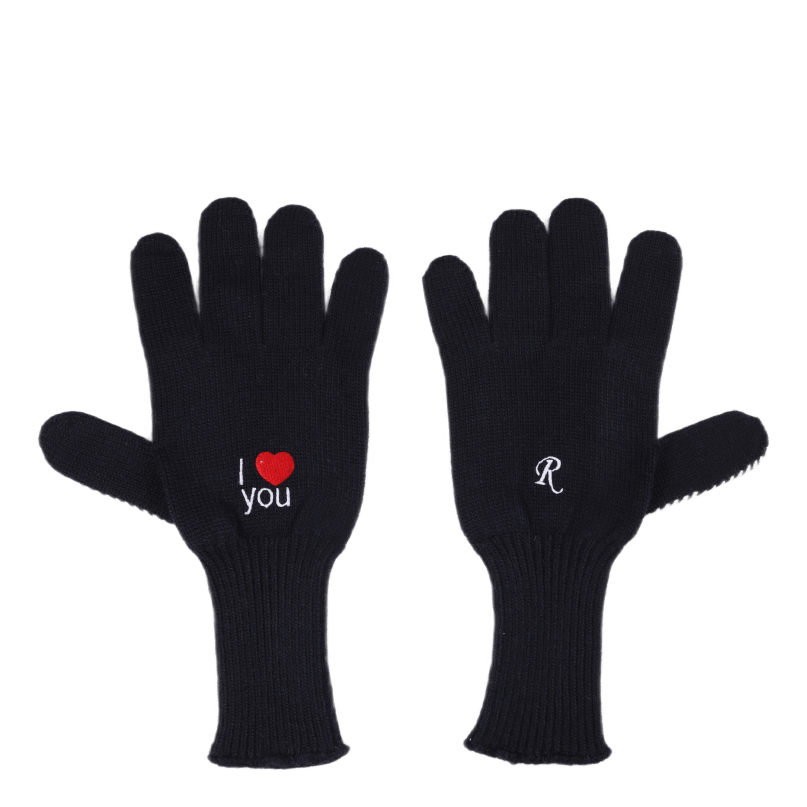 I Love You Gloves Navy Red
