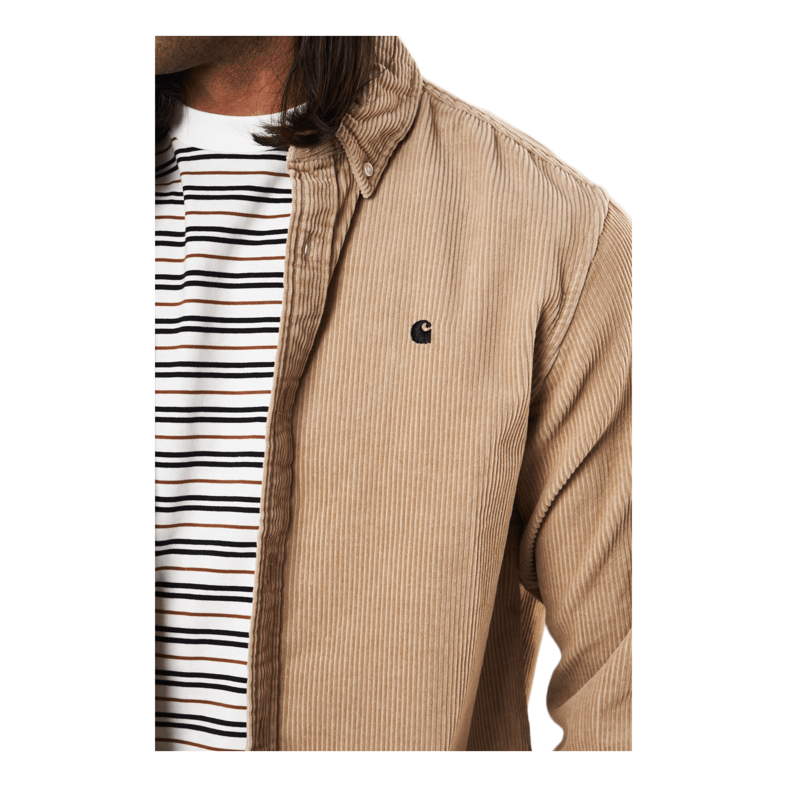 L/s Madison Cord Shirt Khaki
