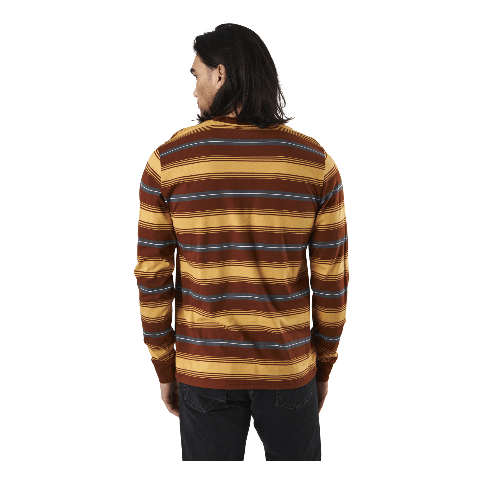 L/s Buren T-shirt Buren Stripe, Brandy