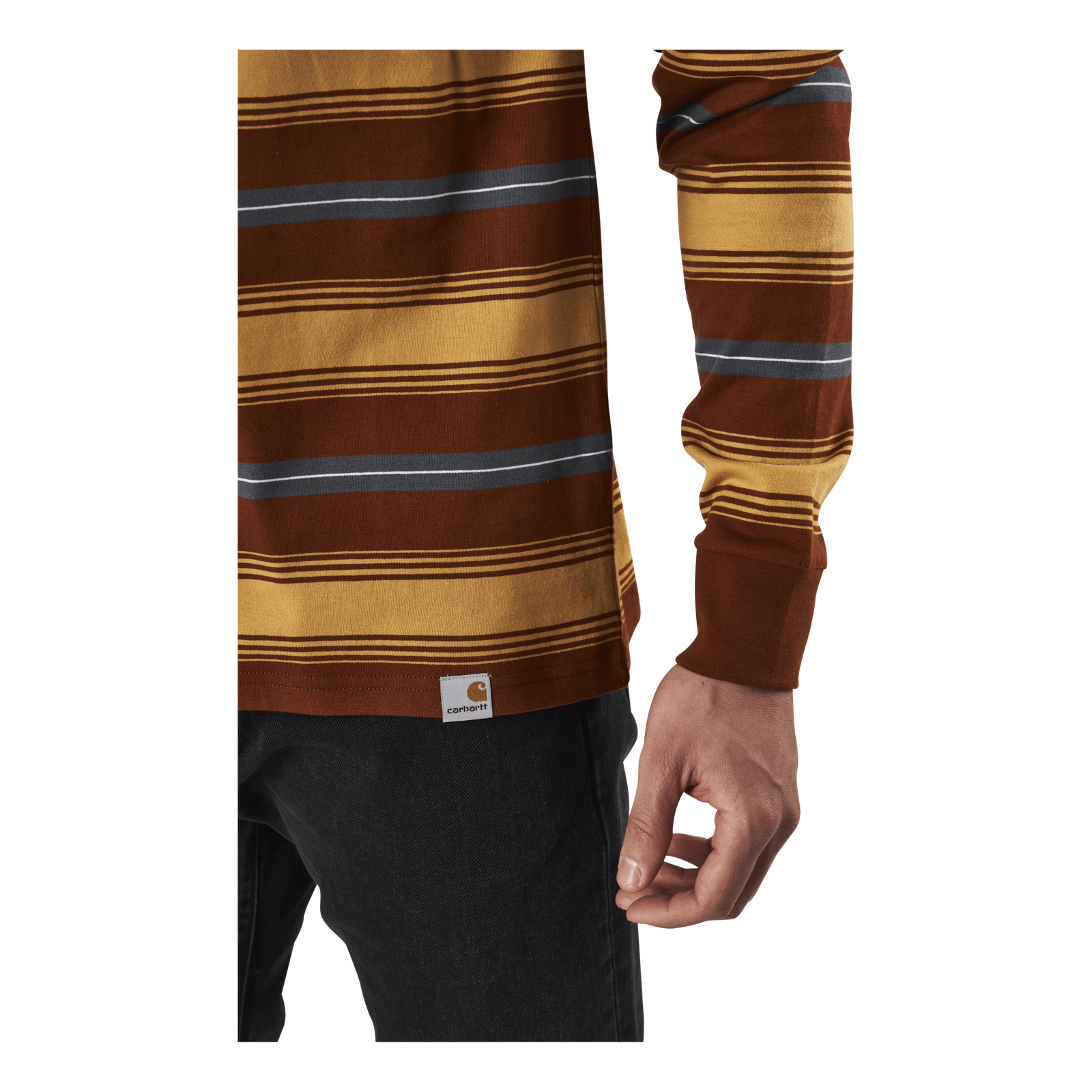 L/s Buren T-shirt Buren Stripe, Brandy