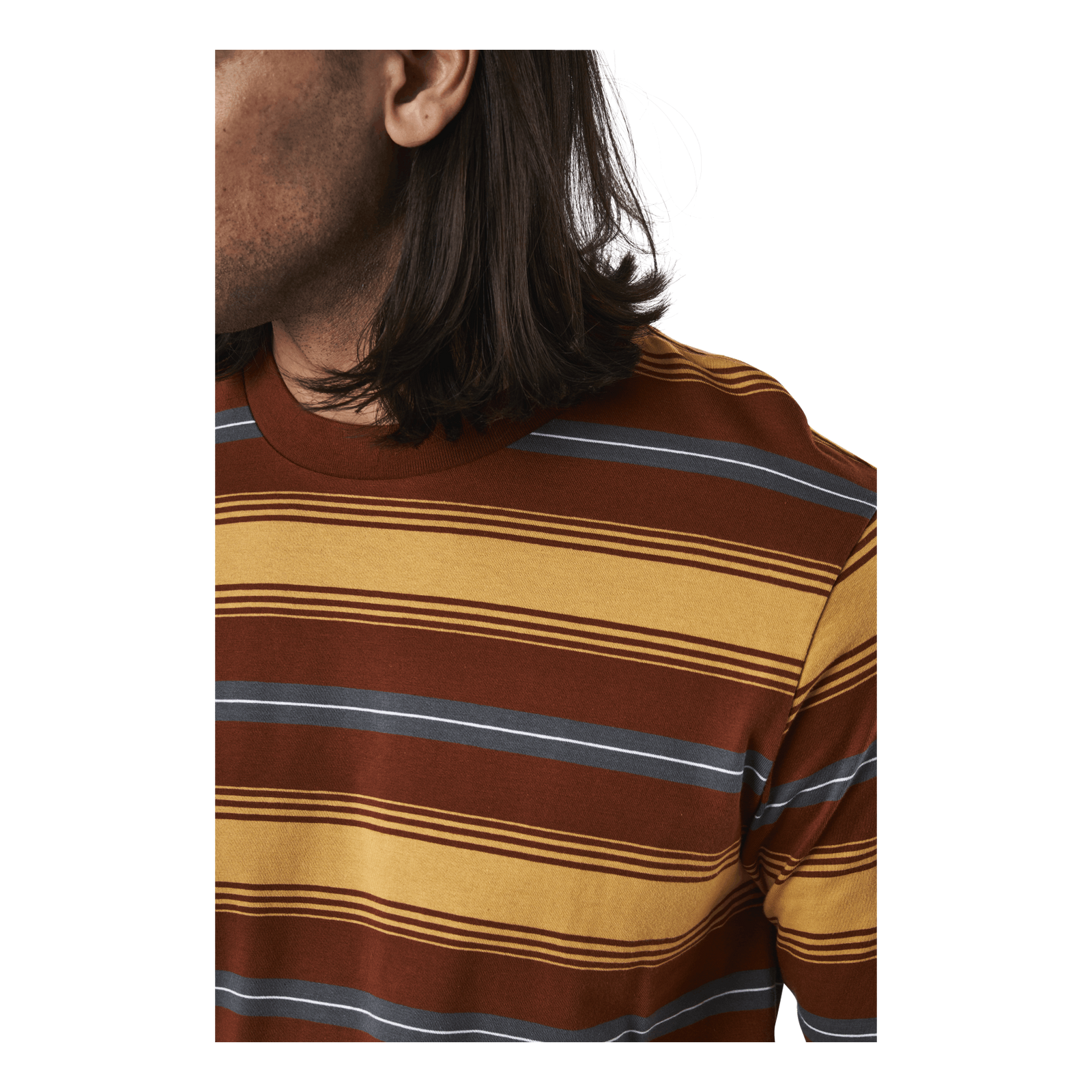 L/s Buren T-shirt Buren Stripe, Brandy