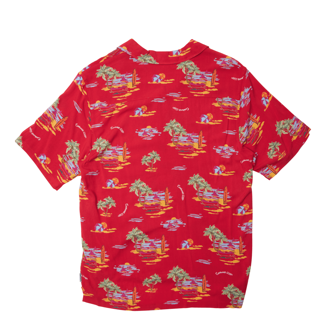 S/s Beach Shirt Beach Print, Etna Red /---